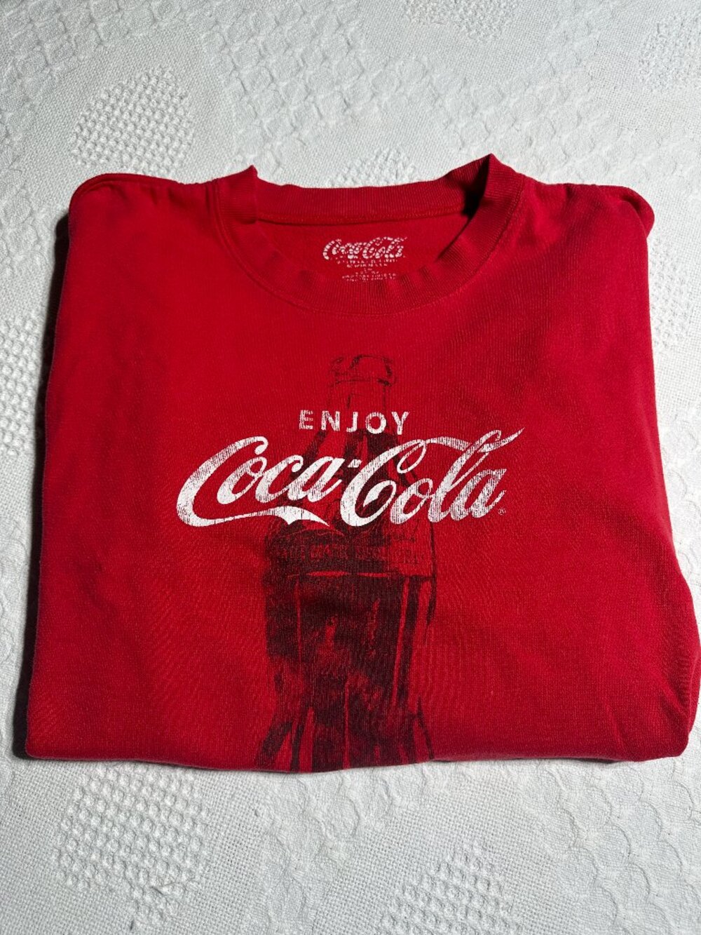Vintage Coca Cola Red Enjoy Coke Bottle Graphic Crewneck Sweatshirt L